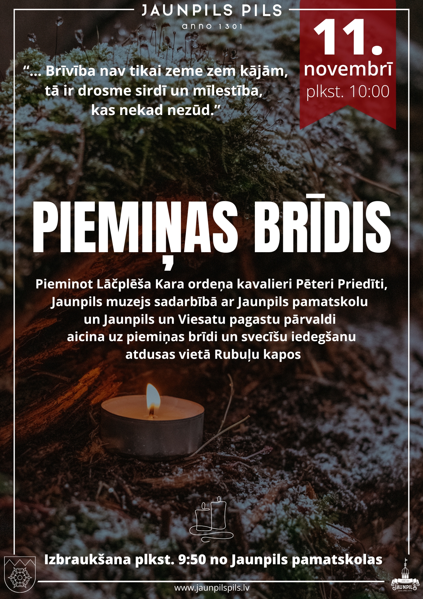 PIEMIŅAS BRĪDIS | Lāčplēša Kara ordeņa kavalierim Pēterim Priedītim