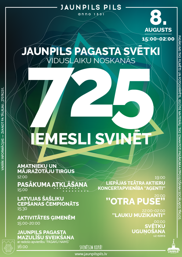 JAUNPILS PAGASTA SVĒTKI VIDUSLAIKU NOSKAŅĀS “725 IEMESLI SVINĒT”