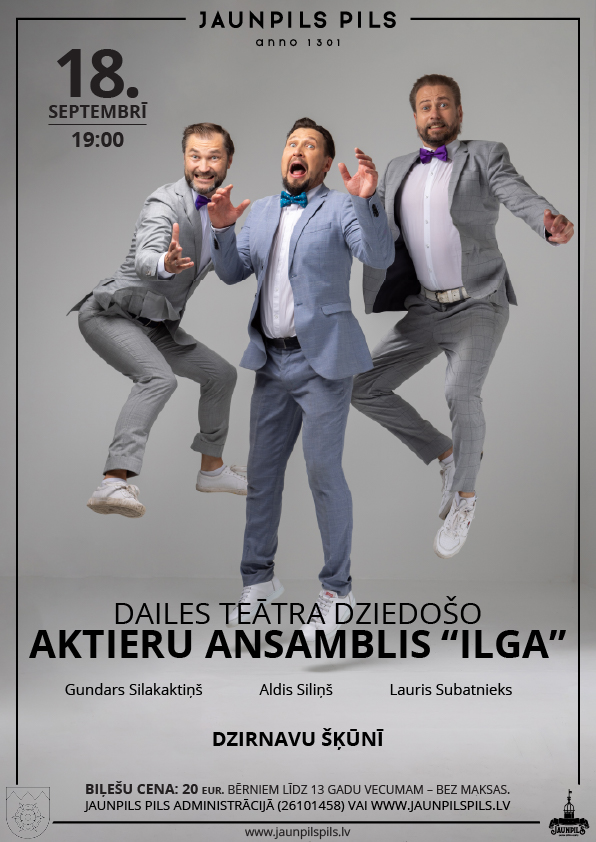 DAILES TEĀTRA DZIEDOŠO AKTIERU ANSAMBLIS “ILGA” | Jaunpils pils Dzirnavu šķūnī